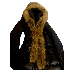 Nicole Benisti fur trim down coat